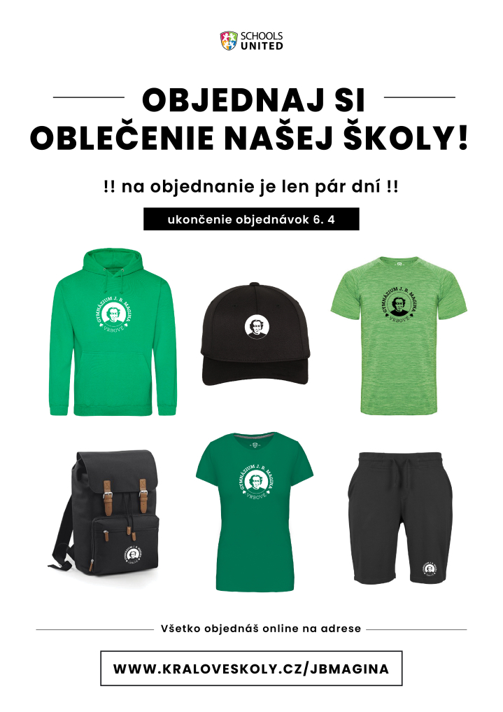 Objednaj si oblečenie našej školy!