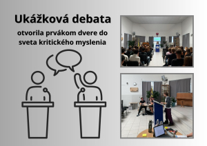 Uk&aacute;žkov&aacute; debata otvorila dvere prv&aacute;kom do sveta kritick&eacute;ho myslenia