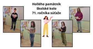 Hollého pamätník - školské kolo 71. ročníka súťaže