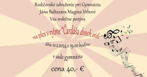 Pozvánka na ples v rytme &quot;Čardáša dvoch sŕdc&quot;