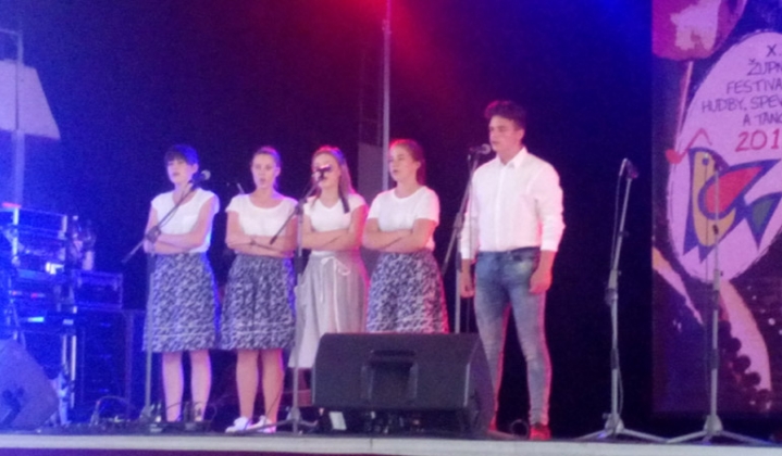 The performance of students of 1.BA on the county festival in Trnava