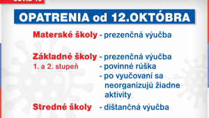 Oznámenie k dištančnému vyučovaniu na gymnáziu od 12.10.2020